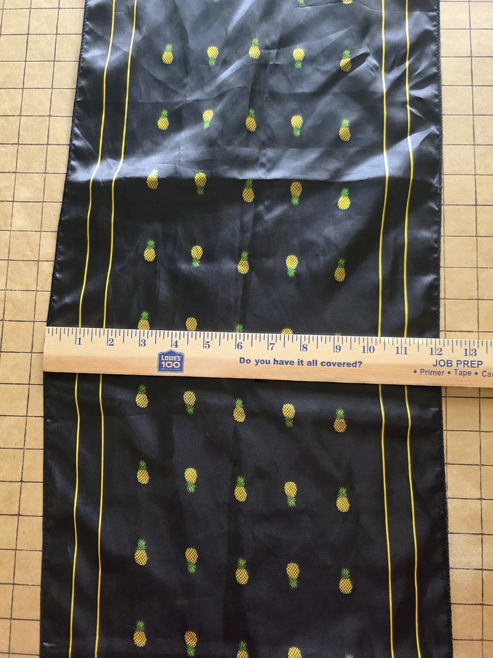 VTG DAR Daughters of the American Revolution Pineapple Scarf Wrap Black Gold